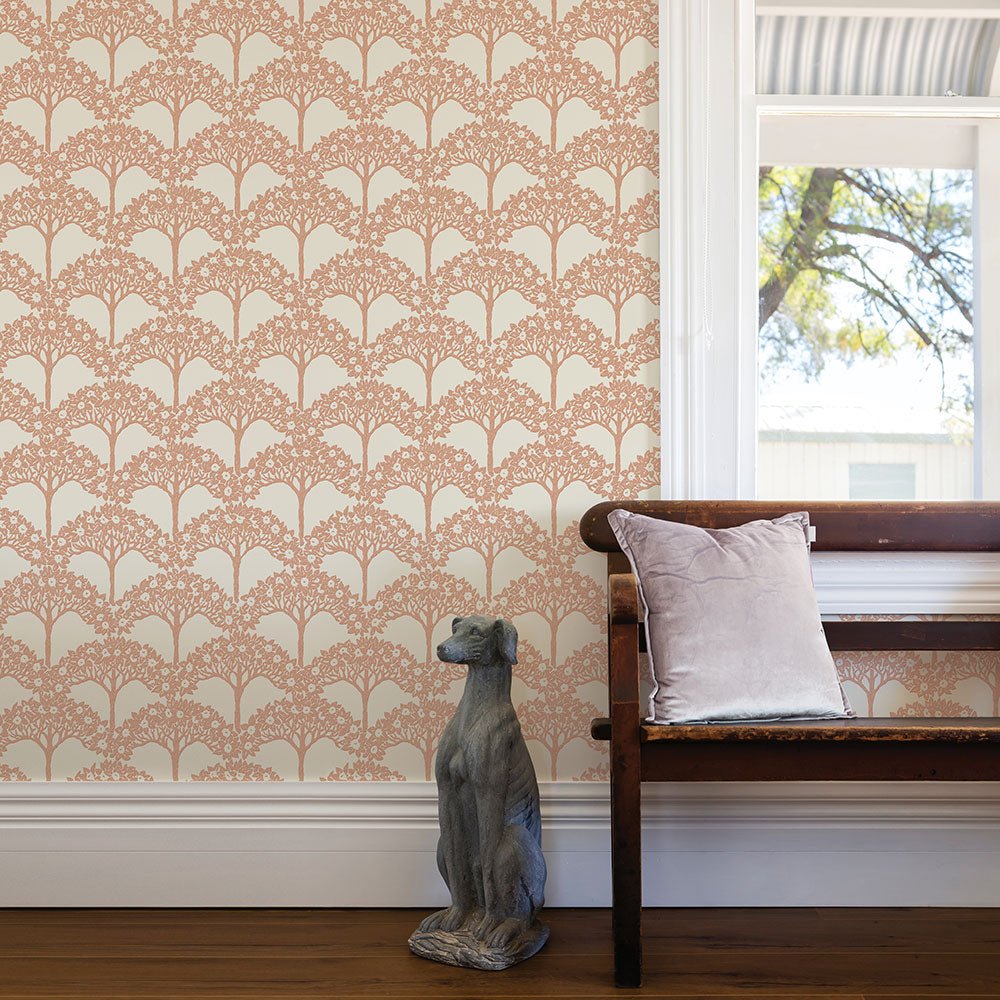 Dawson Wallpaper - Terracotta - A Street Prints - FD26112 - Premier Wallcovering