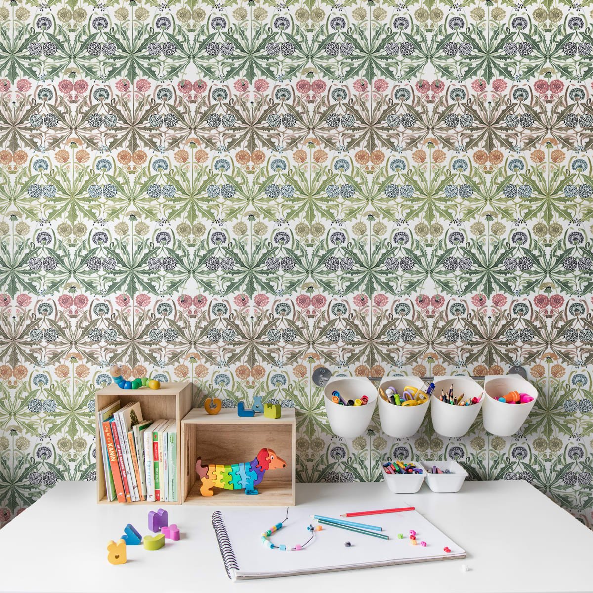Dear Little Dandelion Wallpaper - Rainbow - Rebel Walls - R18579 - Premier Wallcovering