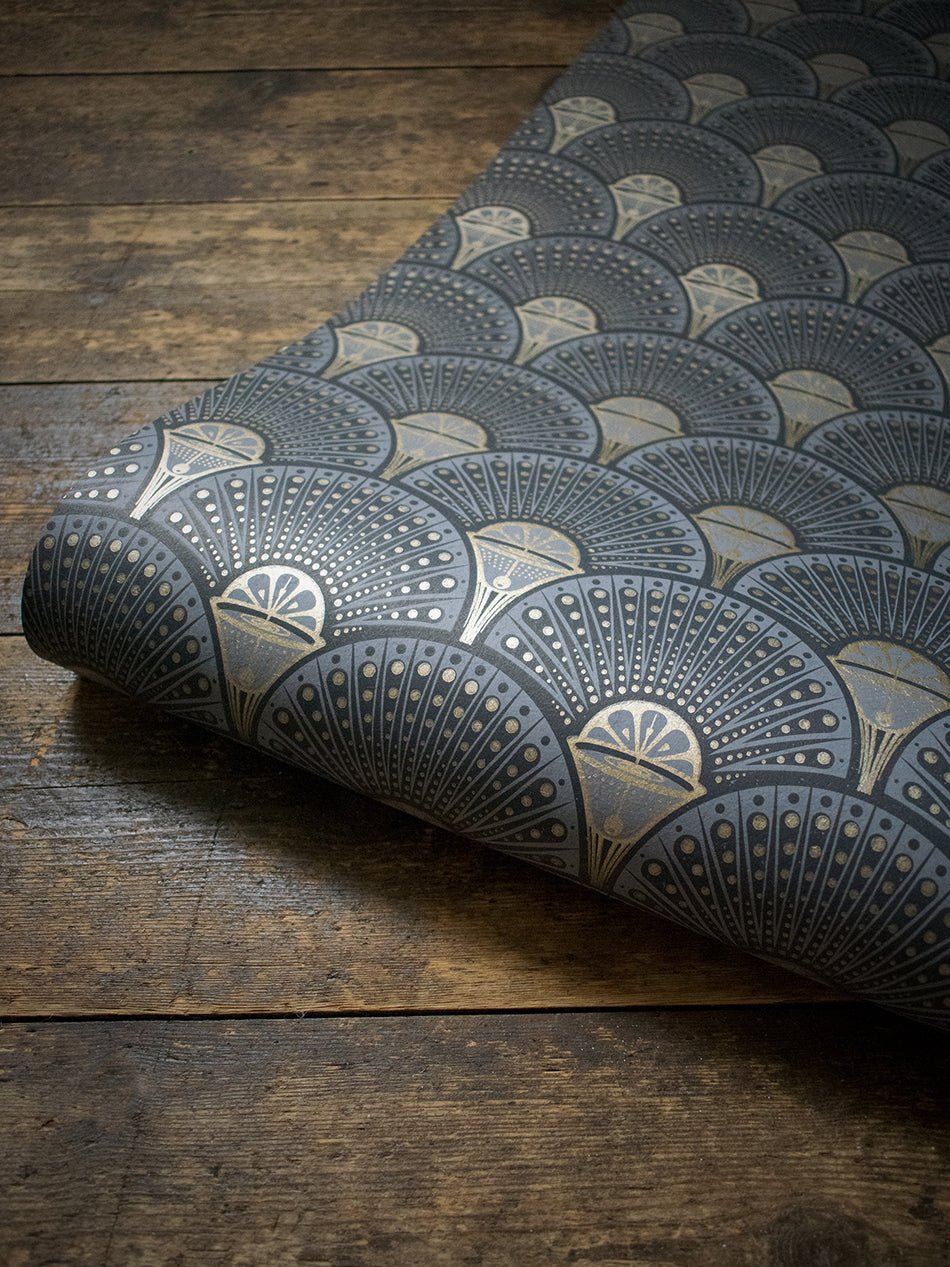 Deco Martini Wallpaper - Smokey Gold - Divine Savages - DVS110-DM-SMOKE-WR - Premier Wallcovering