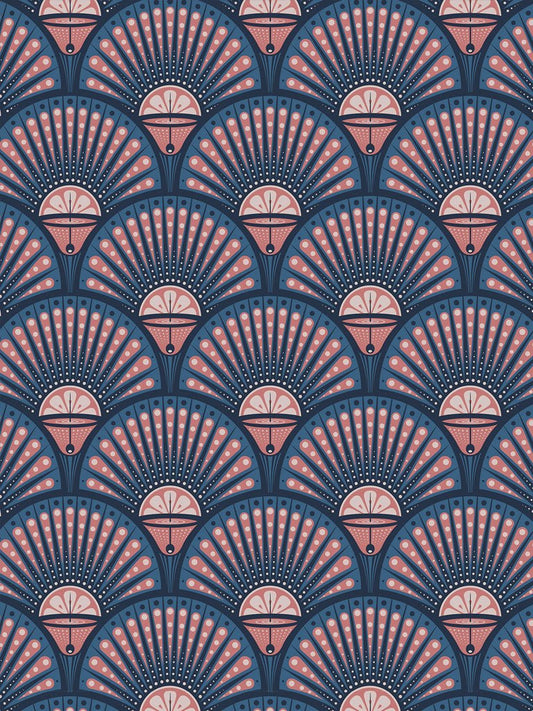 Deco Martini Wallpaper - Blush - Divine Savages - DVS001-DM-BLU-WR - Premier Wallcovering
