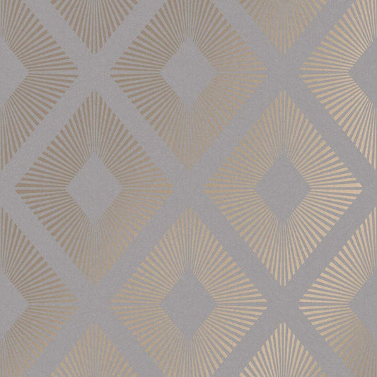 Deco Triangle Wallpaper - Grey - Next - 118271 - Premier Wallcovering