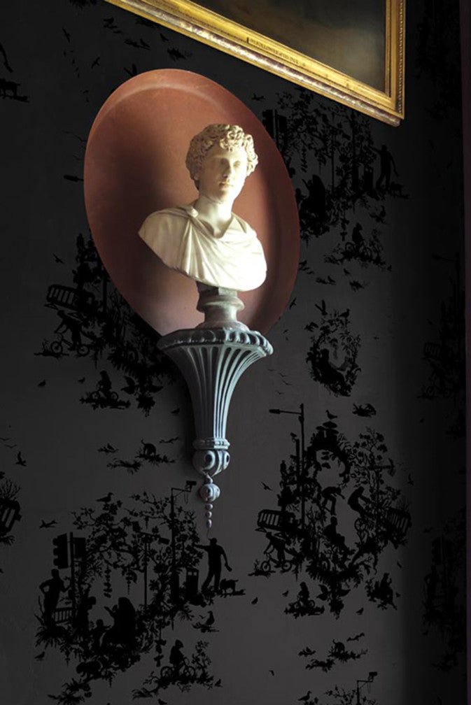 Decouper 3 Wallpaper - Black on Black - Timorous Beasties - TB/DTOIL3/4007/04 - Premier Wallcovering