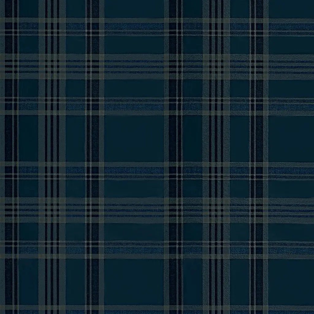 Deerpath Trail Plaid Wallpaper - Indigo - Ralph Lauren - PRL5020/04 - Premier Wallcovering
