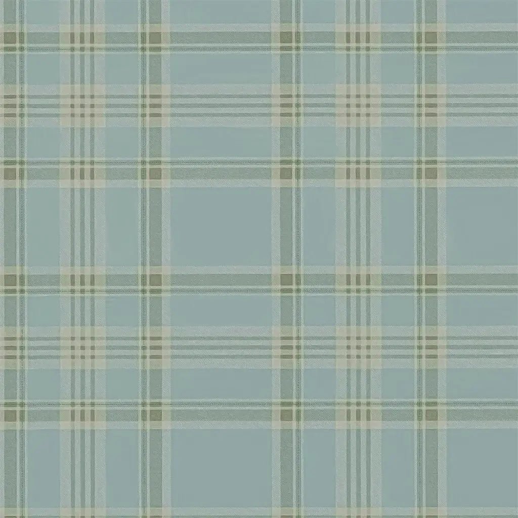 Deerpath Trail Plaid Wallpaper - Mist - Ralph Lauren - PRL5020/01 - Premier Wallcovering