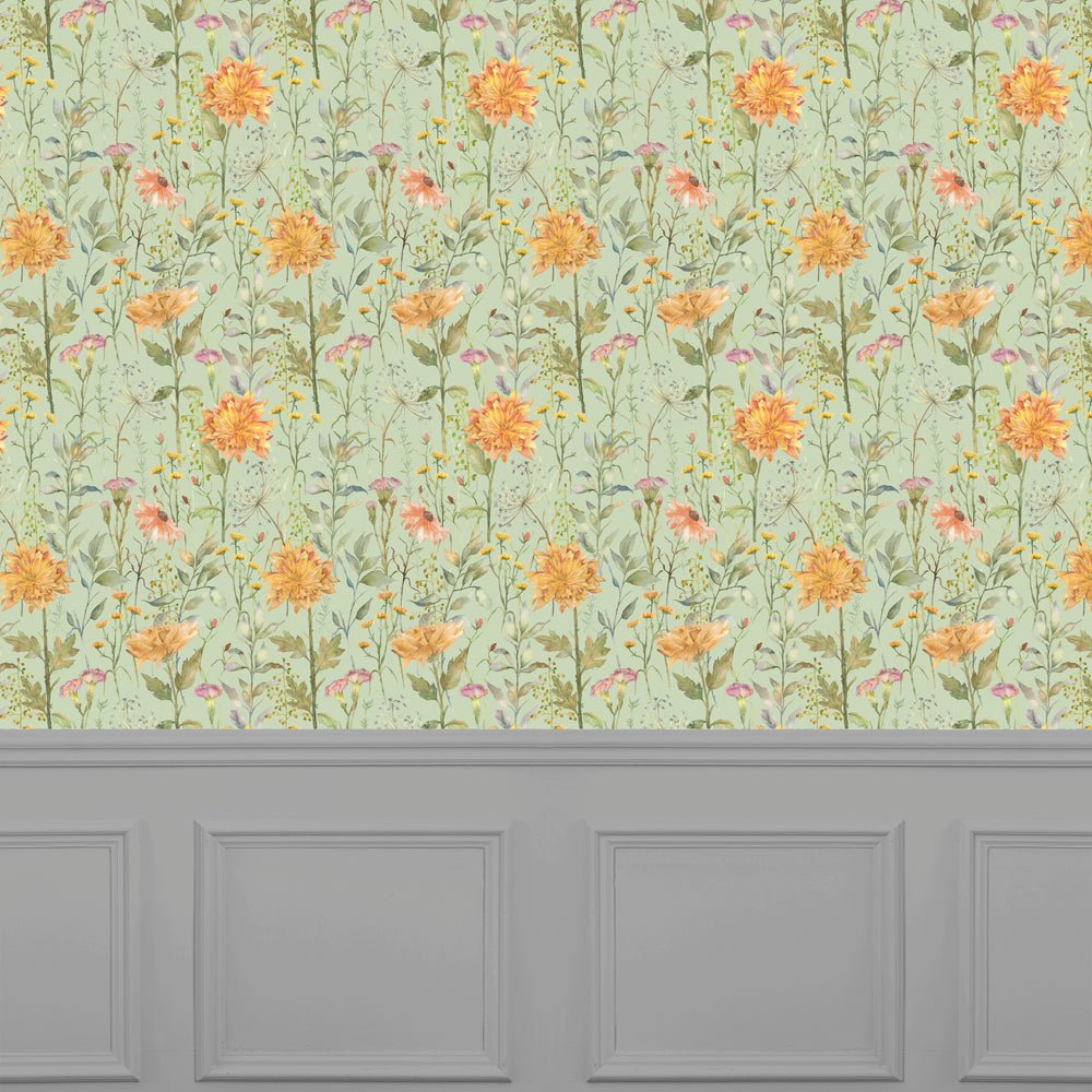Delamere Wallpaper - Sage - Voyage Maison - DELAMER/WPO/SAG - Premier Wallcovering