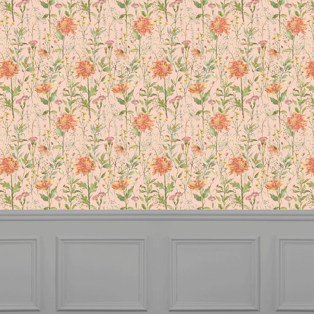 Delamere Wallpaper - Apricot - Voyage Maison - DELAMER/WPO/APR - Premier Wallcovering