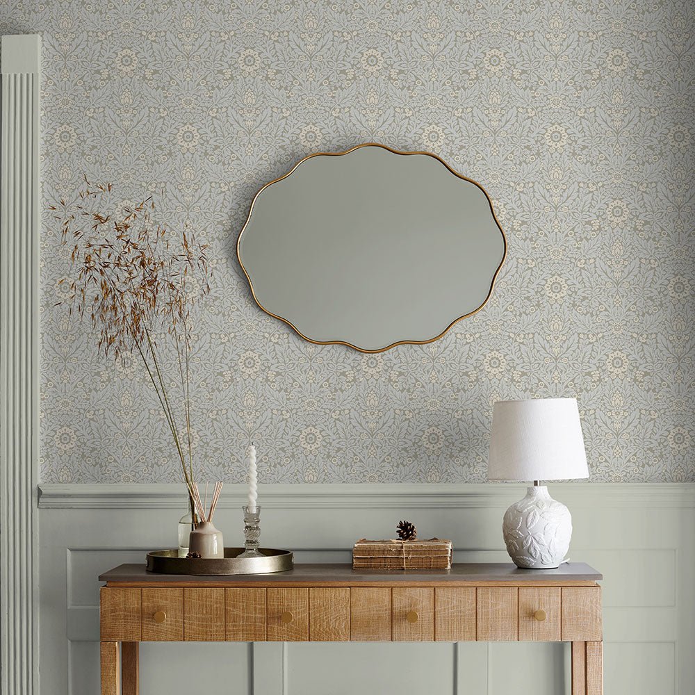 Delamore Wallpaper - Stone Grey - Laura Ashley - 140322 - Premier Wallcovering