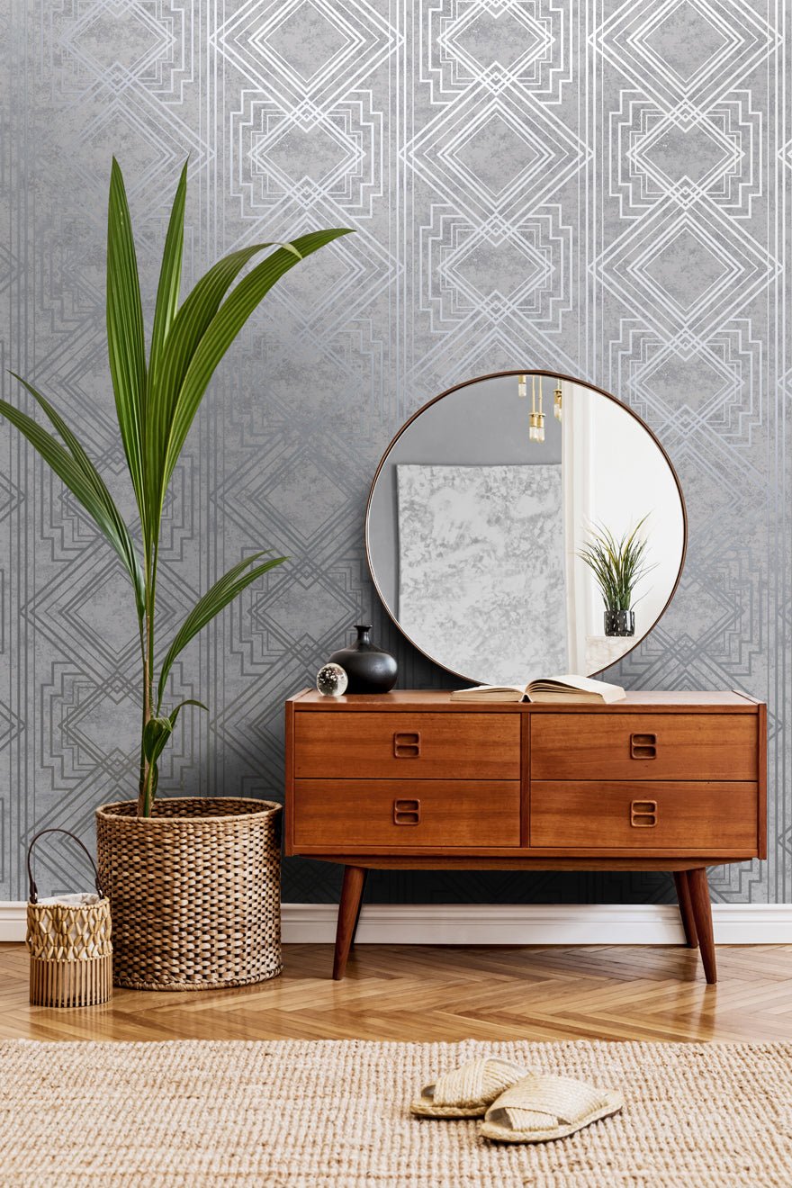 Delano Wallpaper - Grey Silver - Holden Décor - 75943 - Premier Wallcovering