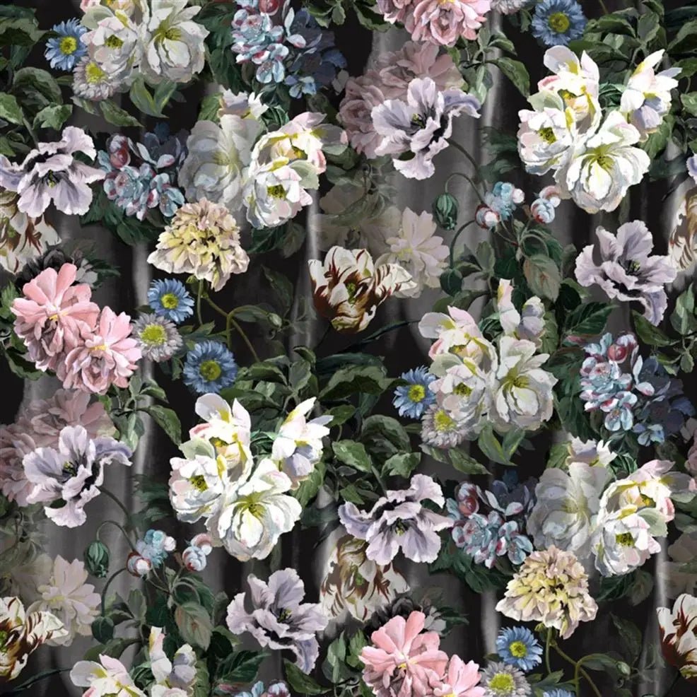 Delft Flower Grande Wallpaper - Graphite - Designers Guild - PDG1038/01 - Premier Wallcovering