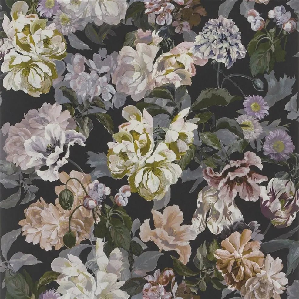 Delft Flower Wallpaper - Charcoal - Designers Guild - PDG1033/01 - Premier Wallcovering