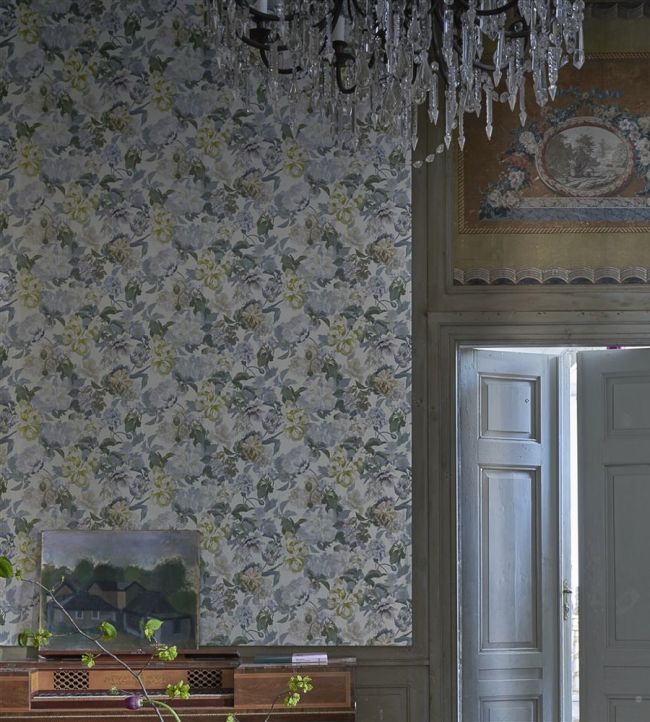 Delft Flower Wallpaper - Pewter - PDG1033/05 - Designers Guild - Premier Wallcovering