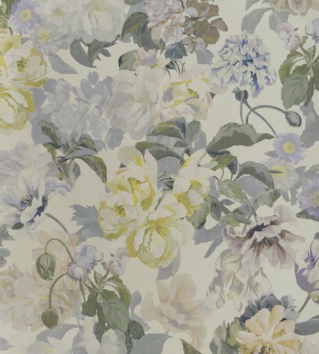 Delft Flower Wallpaper - Pewter - PDG1033/05 - Designers Guild - Premier Wallcovering