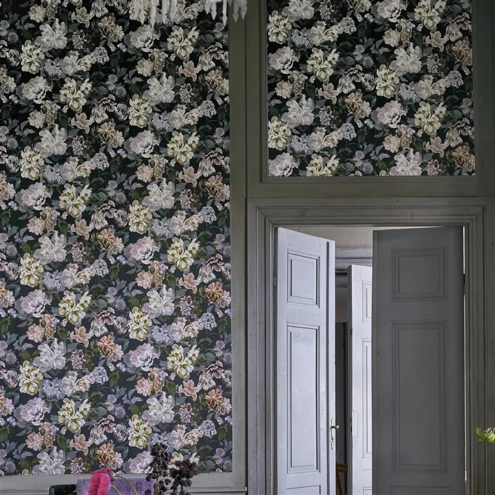 Delft Flower Wallpaper - Charcoal - Designers Guild - PDG1033/01 - Premier Wallcovering