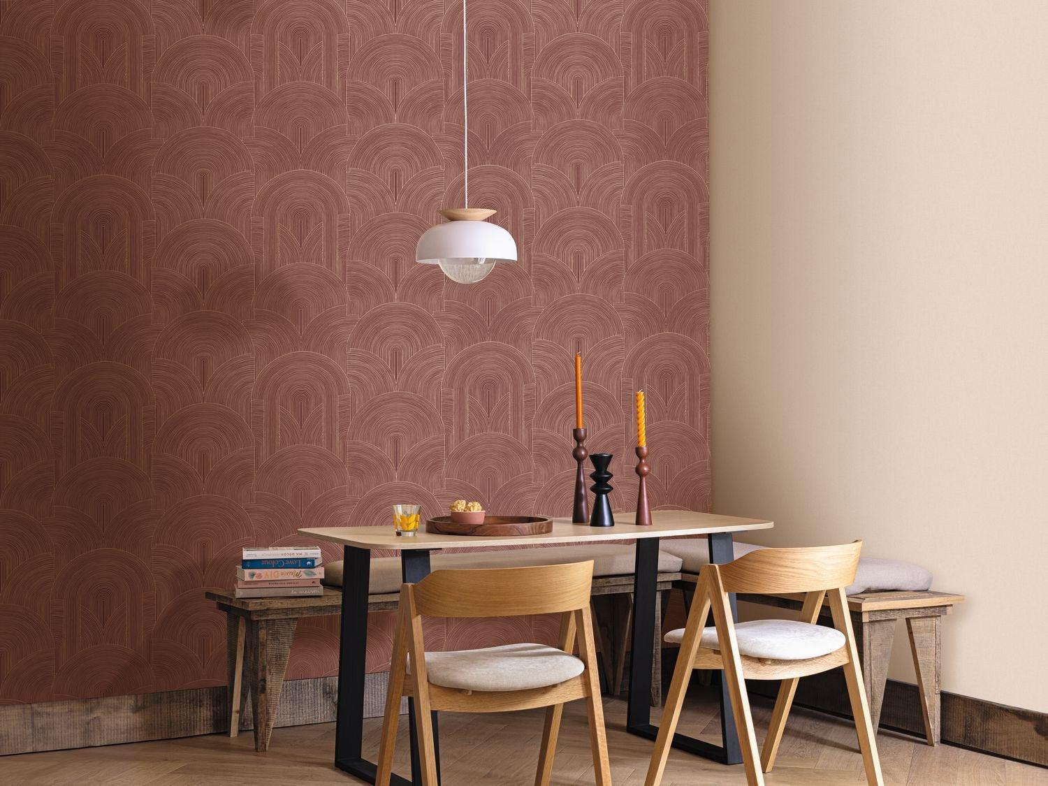 Delicacy Wallpaper - Aubergine - Caselio - 106565055 - Premier Wallcovering