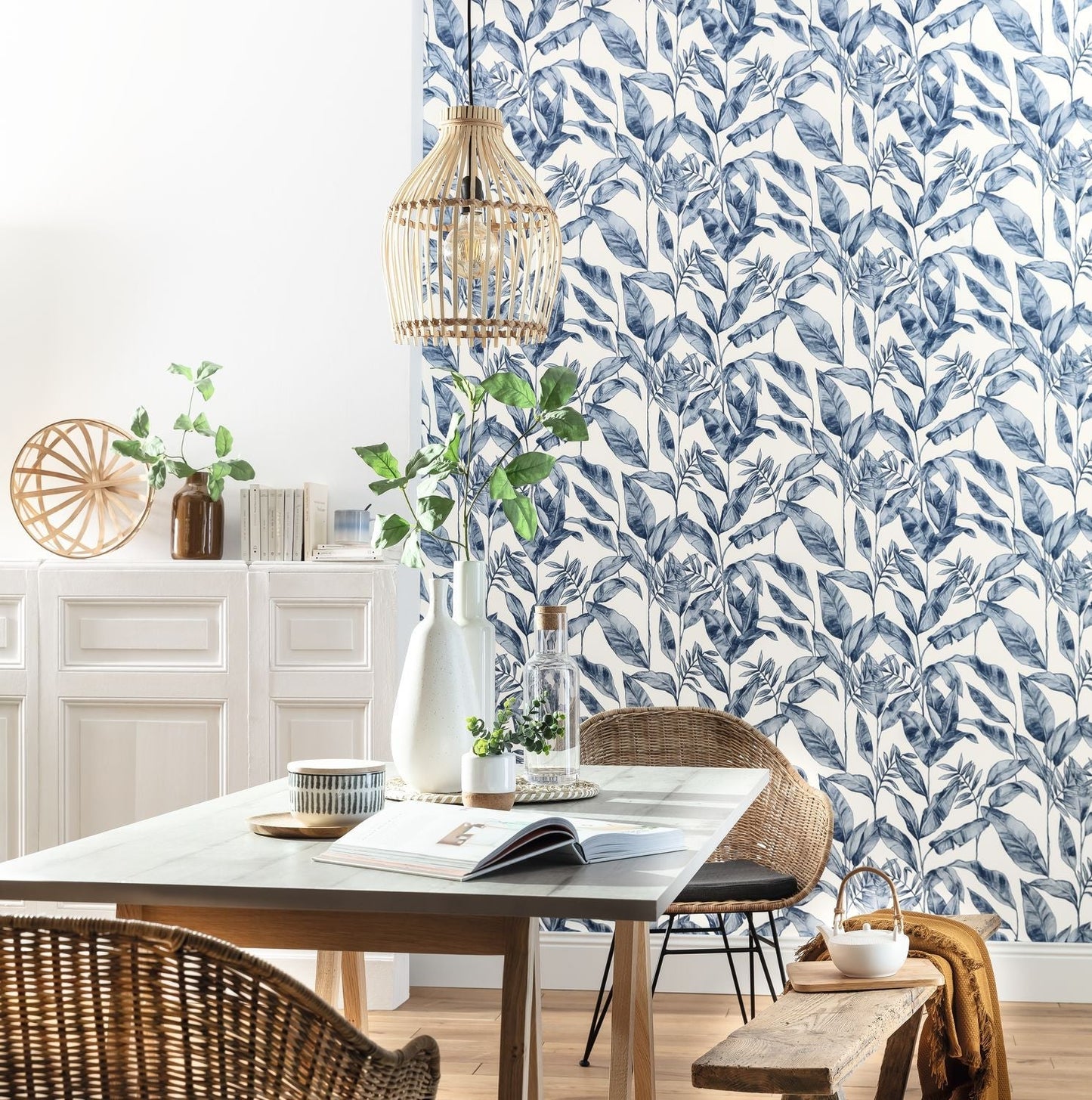 Delicate Wallpaper - Midnight Blue - Caselio - 102636225 - Premier Wallcovering