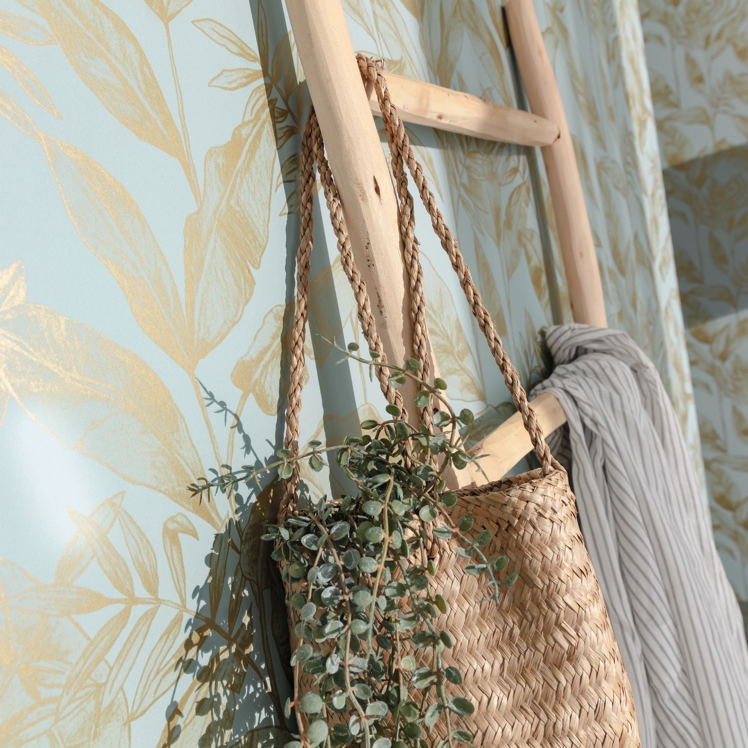 Delicate Wallpaper - Smoke Blue - Caselio - 102636002 - Premier Wallcovering