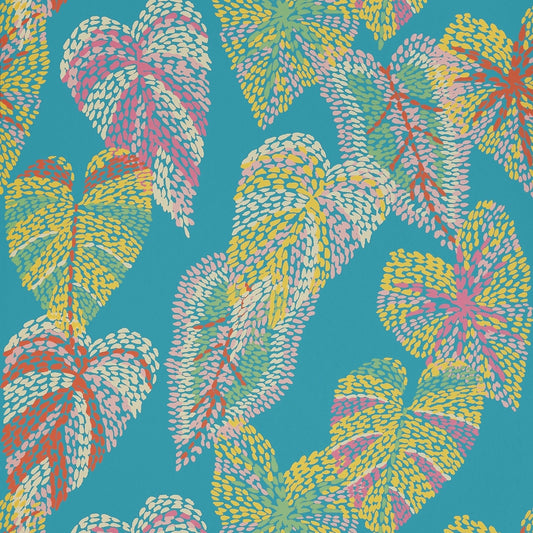 Delila Wallpaper - Turquoise - Thibaut - T15864 - Premier Wallcovering