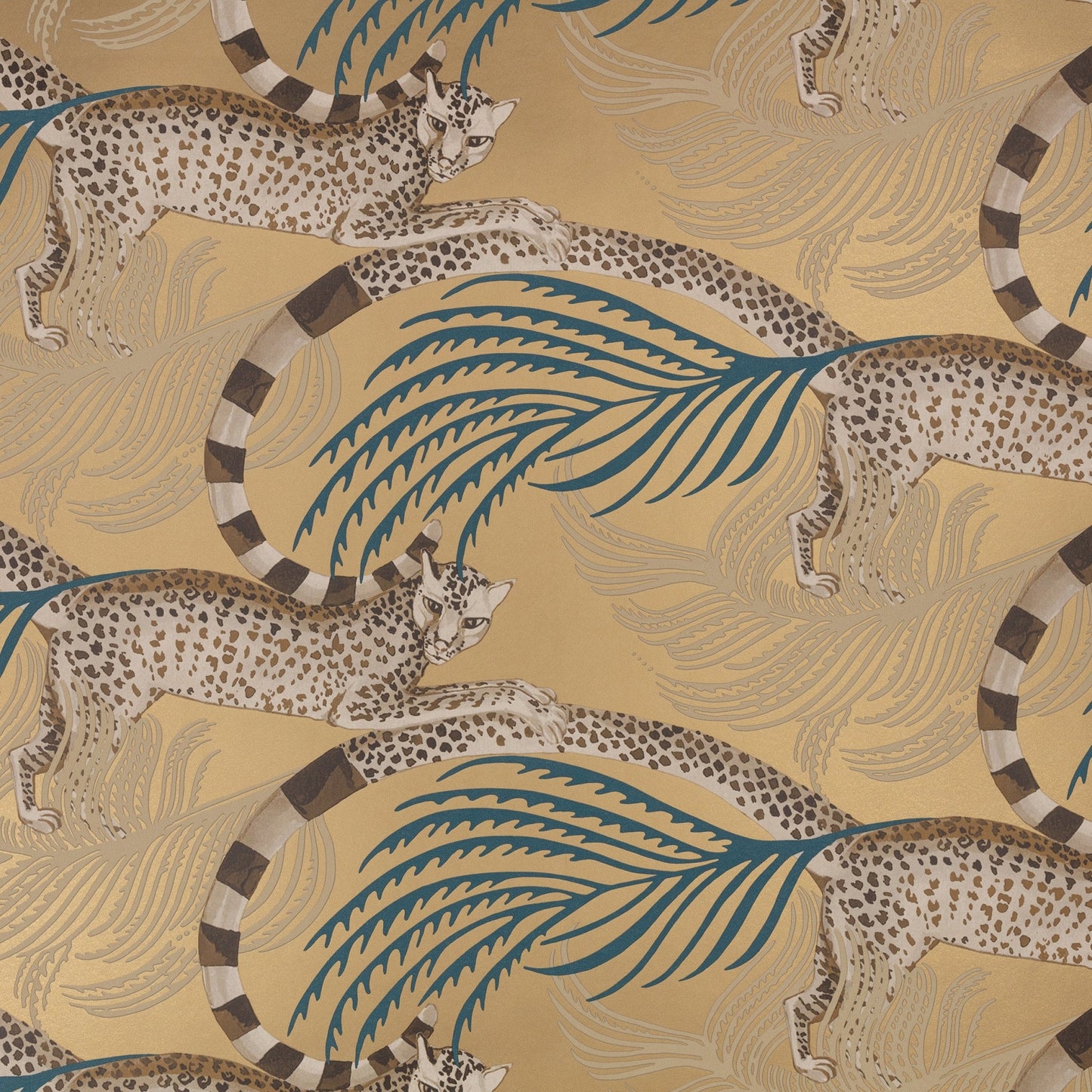 Delilah Wallpaper - Vintage Gold - Romo - Temperley London - W450/06 - Premier Wallcovering