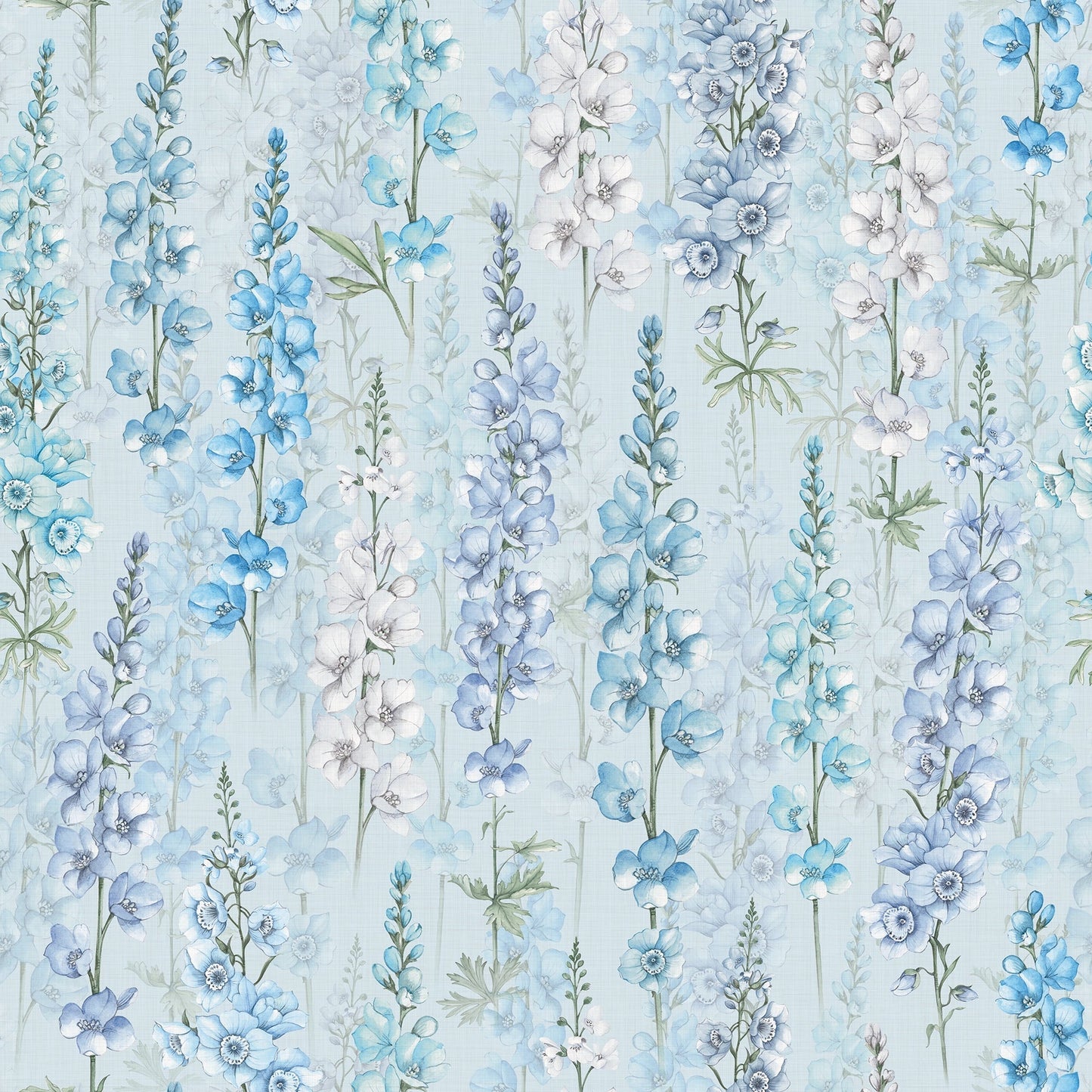 Delphinium Wallpaper - Blue - Lucie Annabel - LAN100449 - Premier Wallcovering