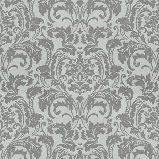 Deluxe Guido Damask Maria Kretschmer Wallpaper - Silver/Grey - P+S International - 41005 - 20 - Premier Wallcovering