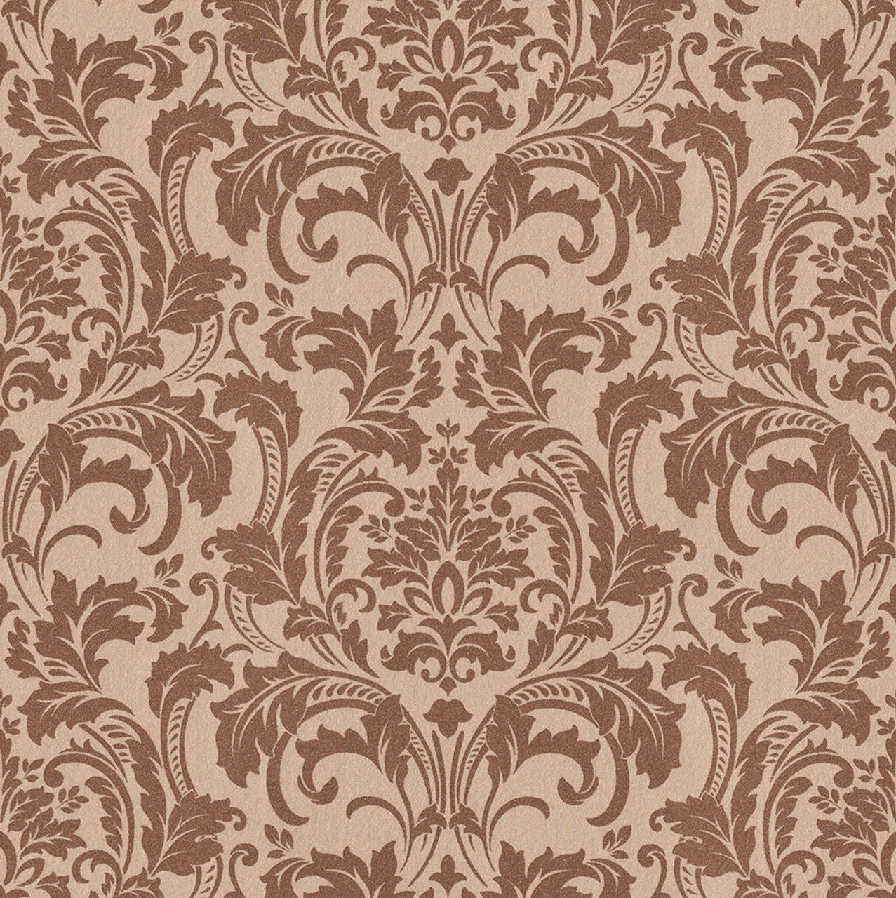 Deluxe Guido Damask Maria Kretschmer Wallpaper - Copper - P+S International - 41005 - 30 - Premier Wallcovering