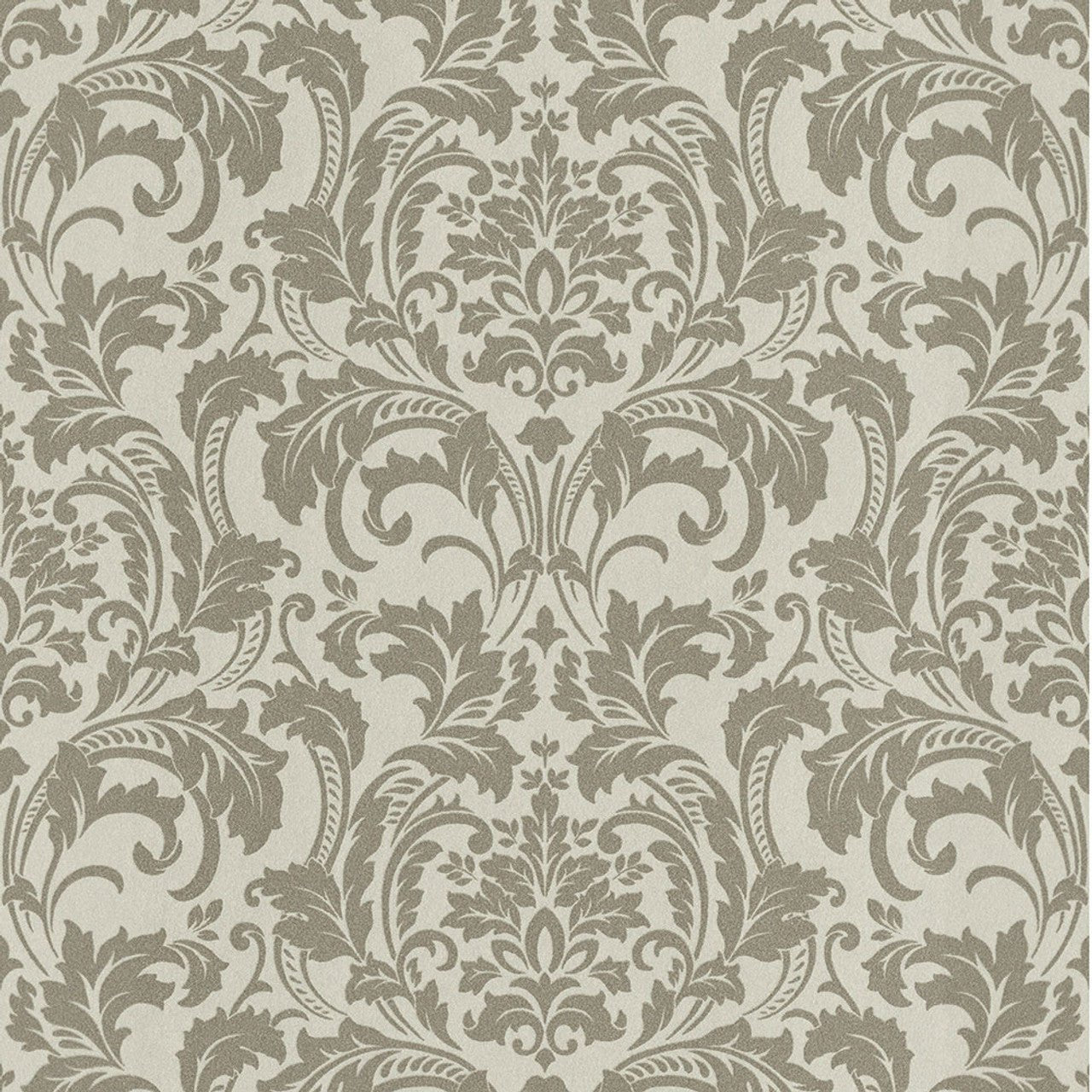 Deluxe Guido Damask Maria Kretschmer Wallpaper - Taupe - P+S International - 41005 - 50 - Premier Wallcovering