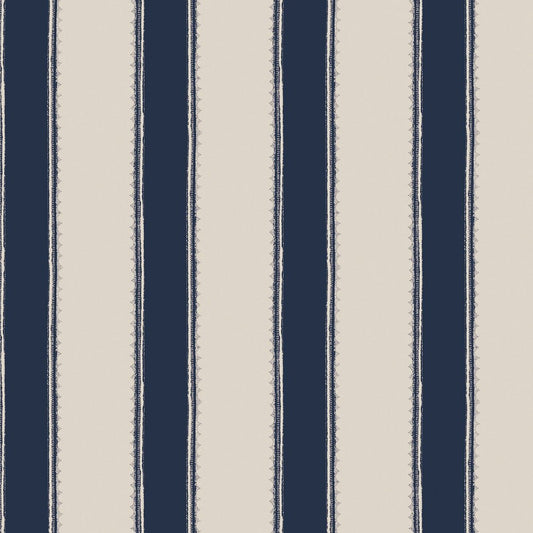 Denwick Stripe Wallpaper - Midnight Seapsray - Laura Ashley - 127404 - Premier Wallcovering