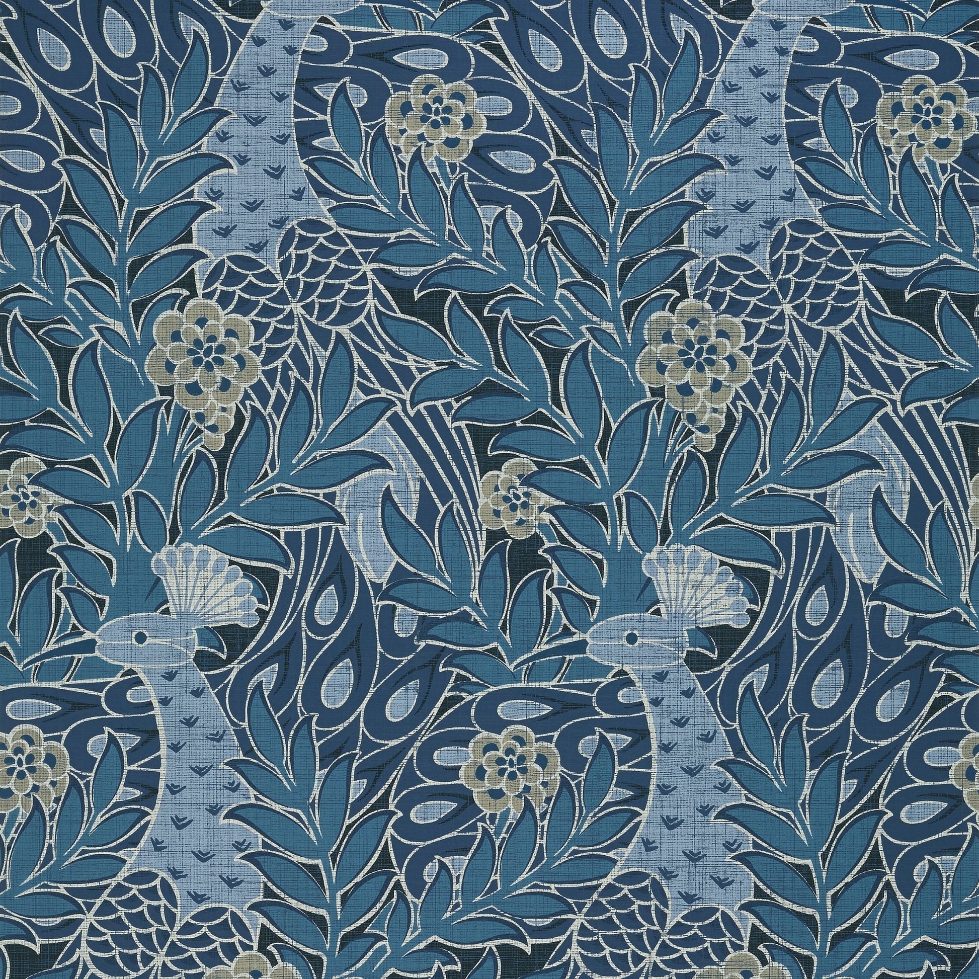 Desmond Wallpaper - Navy - Thibaut - T2918 - Premier Wallcovering