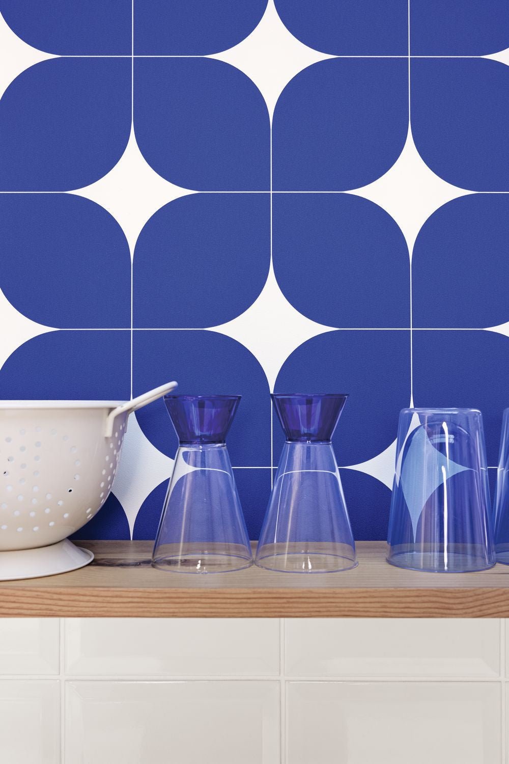 Detour Wallpaper - Bleu Electrique - Caselio - 105040630 - Premier Wallcovering