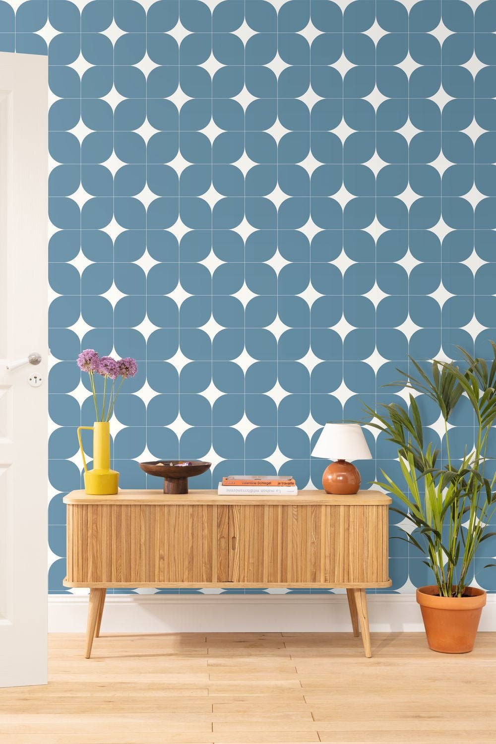 Detour Wallpaper - Bleu Petrole - Caselio - 105040641 - Premier Wallcovering