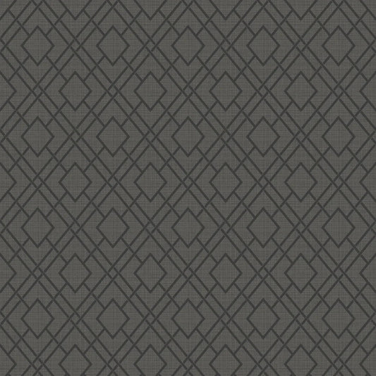 Diamond Trail Wallpaper - Pewter & Charcoal - NextWall - NW56210 - Premier Wallcovering