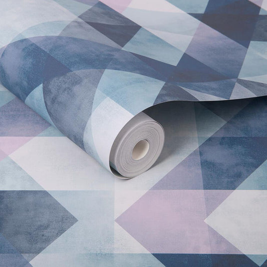 Dimension Wallpaper - Steel Blue - Graham & Brown - 103661 - Premier Wallcovering