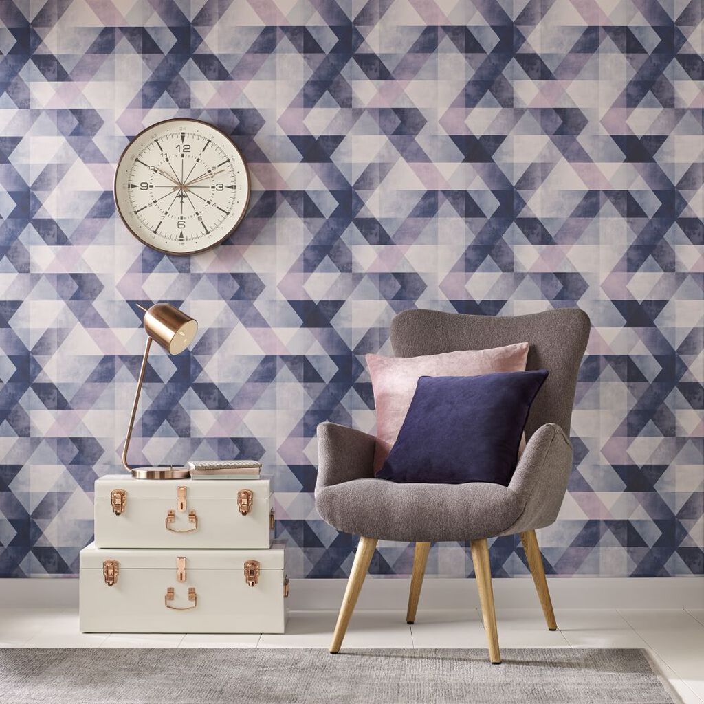 Dimension Wallpaper - Steel Blue - Graham & Brown - 103661 - Premier Wallcovering