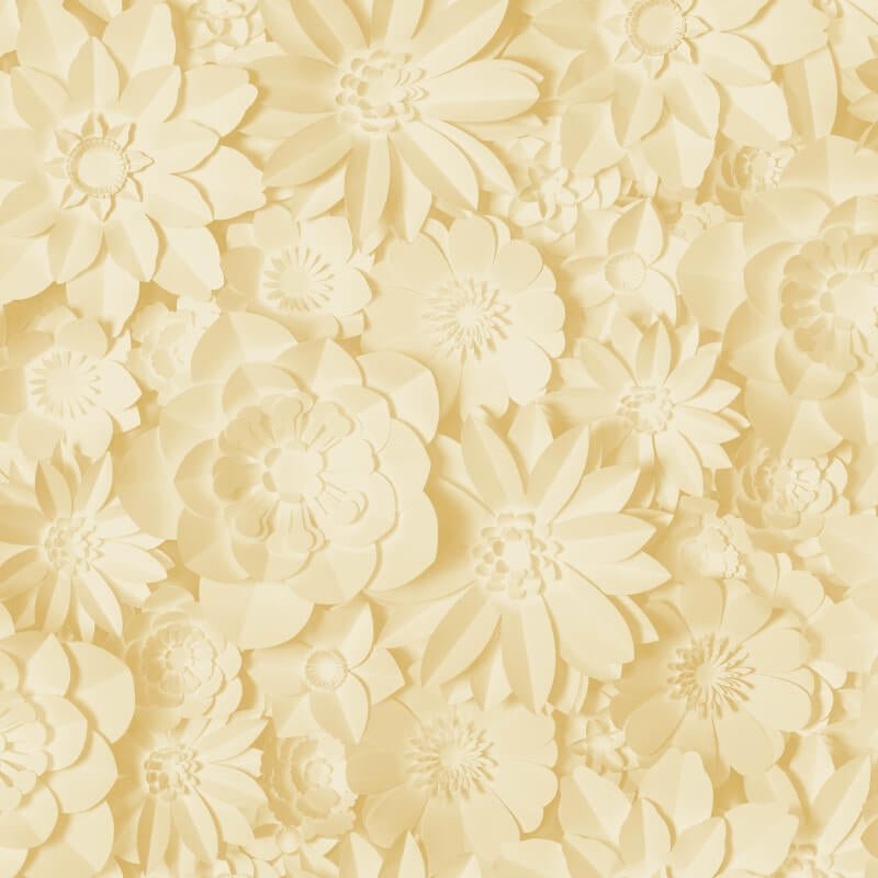 Dimensions 3D Effect Floral Wallpaper - Yellow/Mustard - Fine Décor - FD42597 - Premier Wallcovering