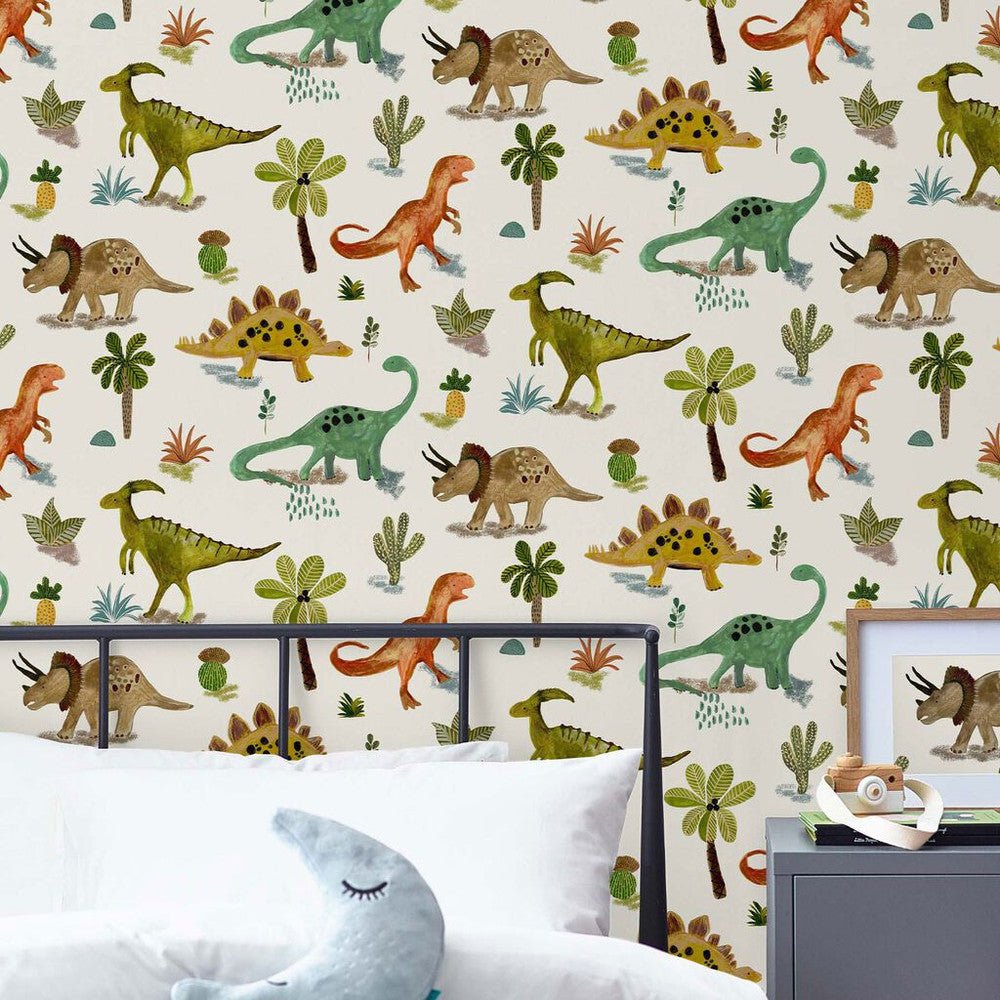 Dinosaur & Friends Wallpaper - Multi - Next - 118331 - Premier Wallcovering