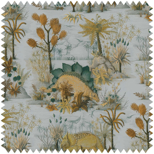Dinosauria Cotton Linen Fabric - Dusk - House of Hackney - 1-FA-DIN-CL-DSK-XXX-XXX - Premier Wallcovering
