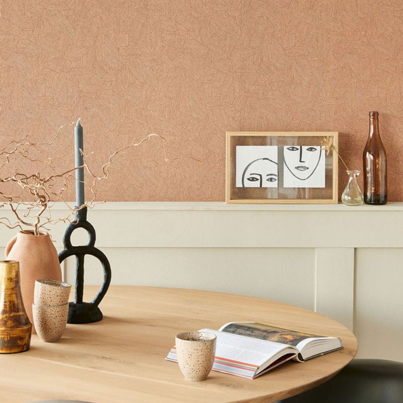 Direction Twist Wallpaper - Terracotta - Eijffinger - 318003 - Premier Wallcovering