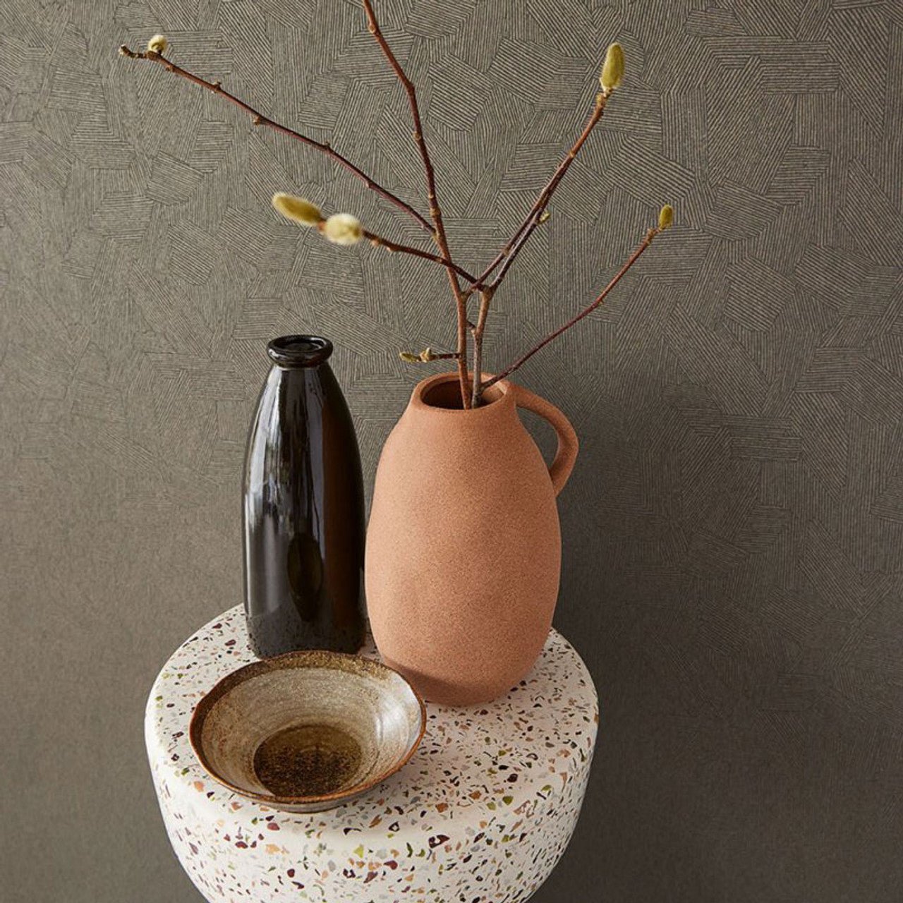 Direction Twist Wallpaper - Dark Brown - Eijffinger - 318004 - Premier Wallcovering