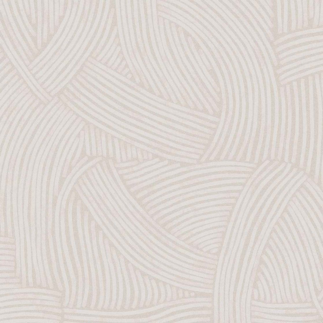 Directional Curve Twist Wallpaper - Cream - Eijffinger - 318010 - Premier Wallcovering