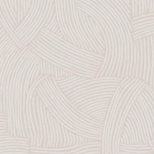 Directional Curve Twist Wallpaper - Cream - Eijffinger - 318010 - Premier Wallcovering