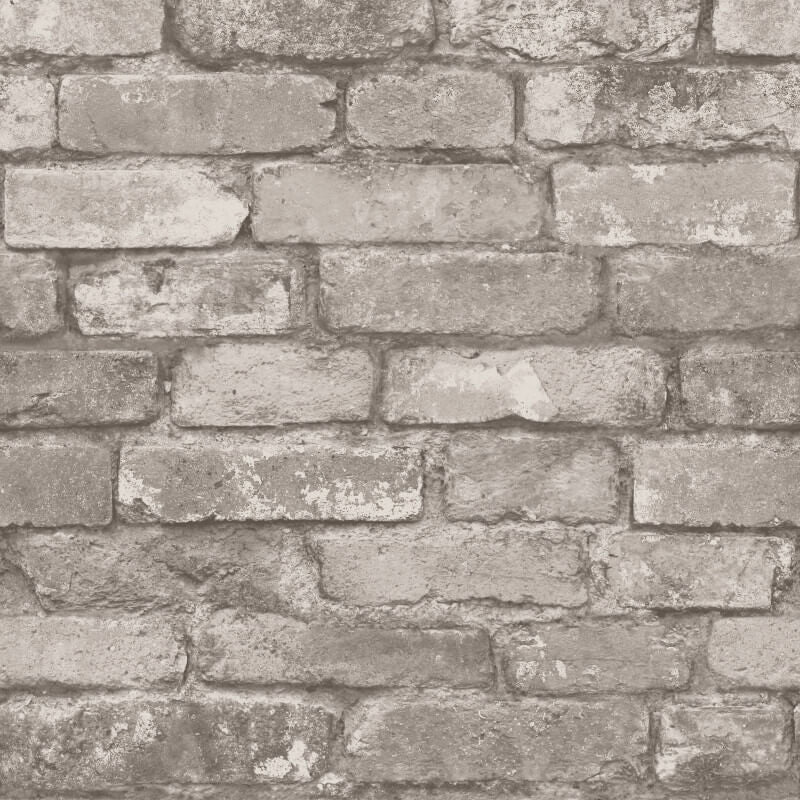 Distinctive Rustic Brick Wallpaper - Silver/Grey - Fine Décor - FD31286 - Premier Wallcovering