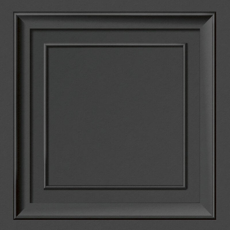 Distinctive Square Panel Wallpaper - Dark Grey - Fine Décor - FD43001 - Premier Wallcovering