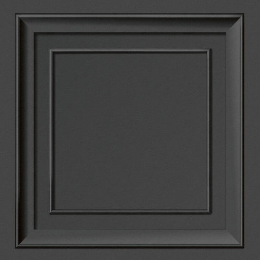 Distinctive Square Panel Wallpaper - Dark Grey - Fine Décor - FD43001 - Premier Wallcovering