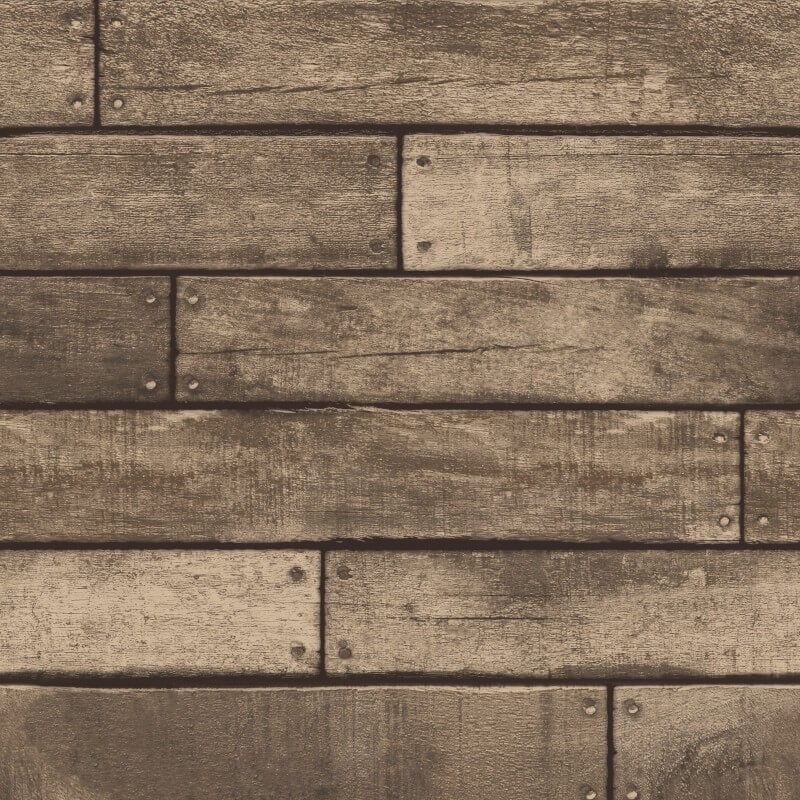 Distinctive Wooden Plank Effect Wallpaper - Brown - Fine Décor - FD31289 - Premier Wallcovering