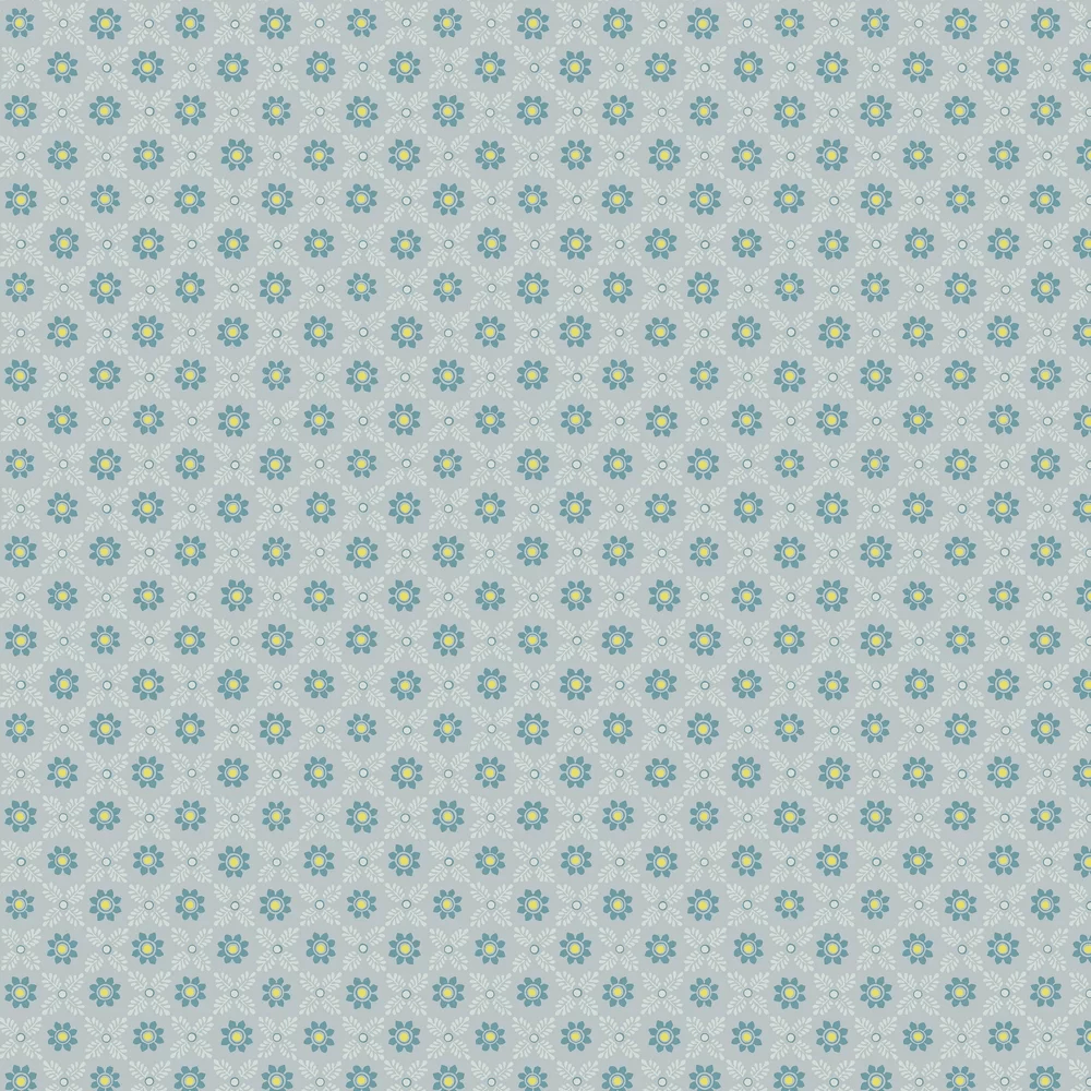 Ditsy Block Wallpaper - Bone China Blue - Little Greene - 0267DIBONEC - Premier Wallcovering