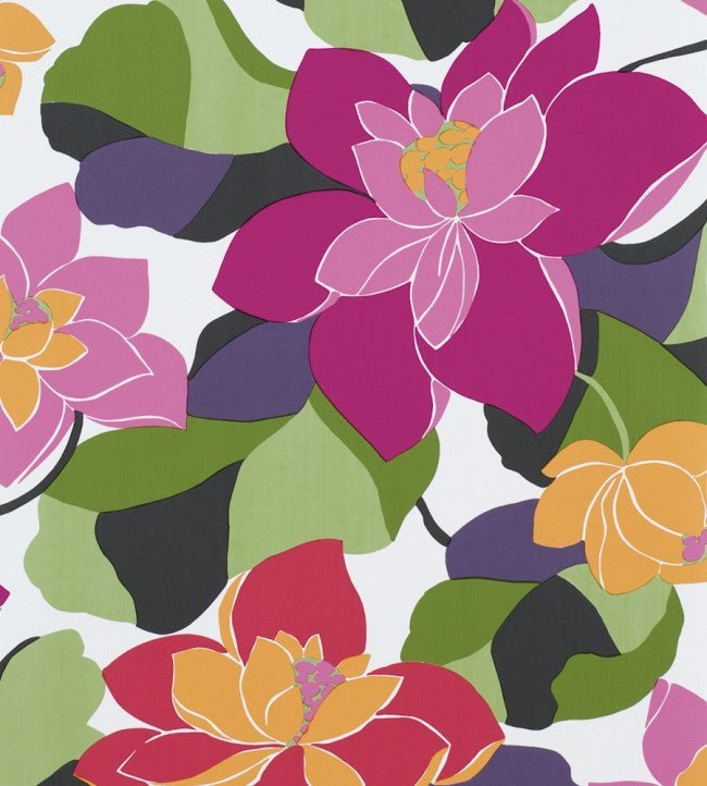 Diva Wallpaper - Peony / Sunset - NSWA110860 - Scion - Premier Wallcovering