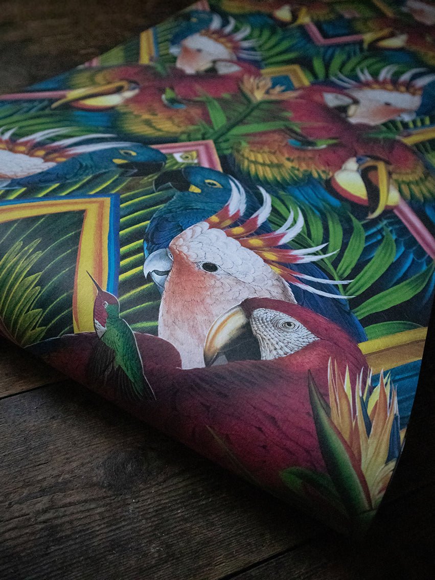 Divine Plumage Wallpaper - Plum - Divine Savages - DVS055-DIV-PLU-WR - Premier Wallcovering