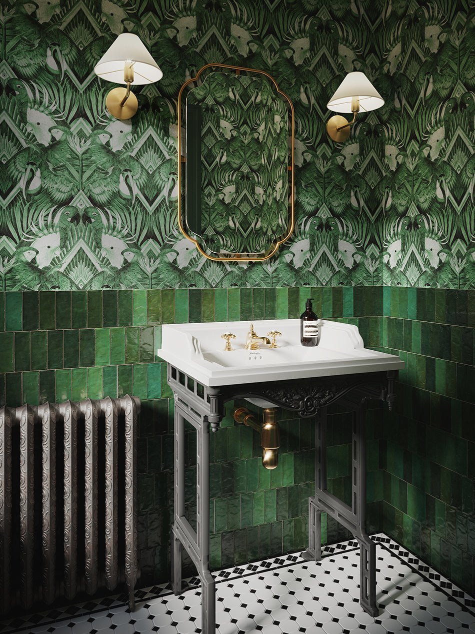 Divine Plumage Wallpaper - Emerald - Divine Savages - DVS114-DIV-PLU-EMER-WR - Premier Wallcovering