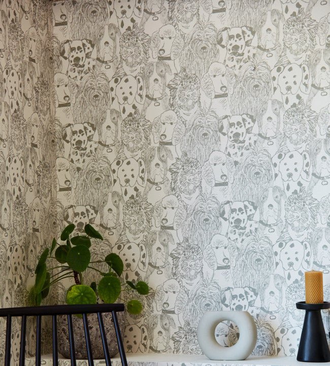Doggy Day Care Wallpaper - Shadow - NHAW112946 - Scion - Premier Wallcovering