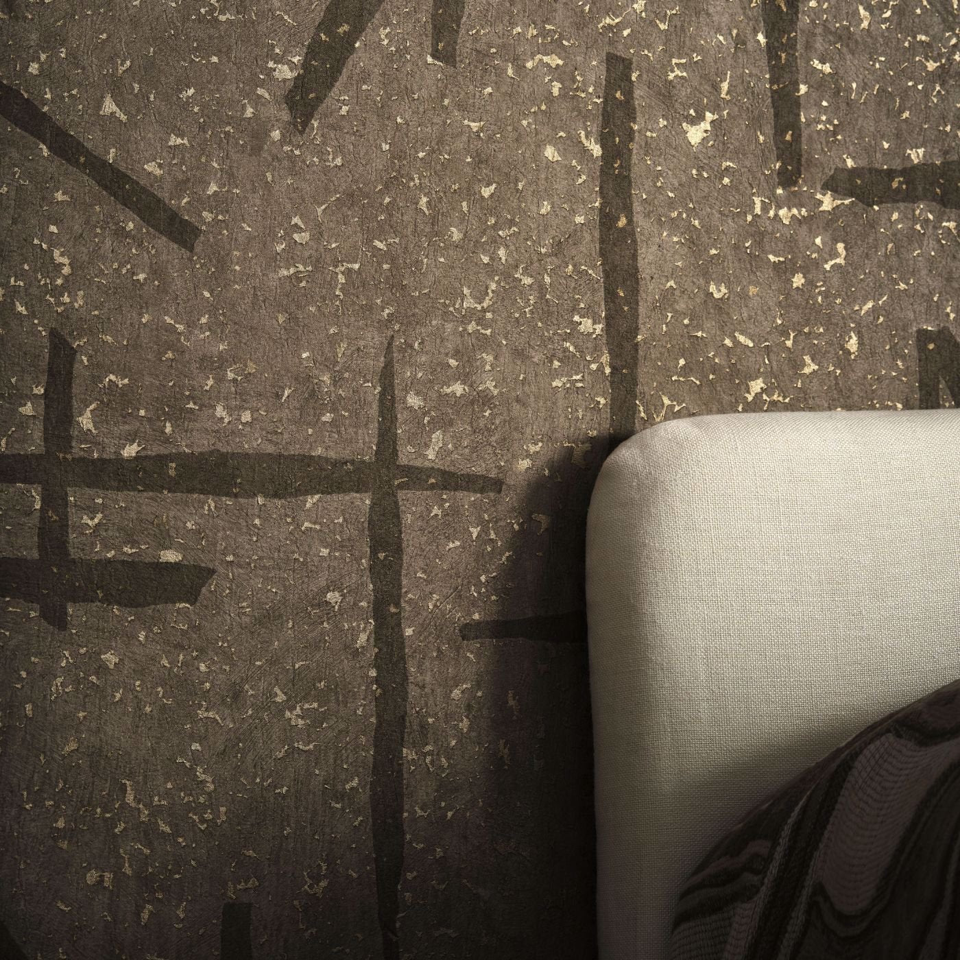 Dolmens Wallpaper - Onyx / Limestone - Harlequin - HDMW113331 - Premier Wallcovering